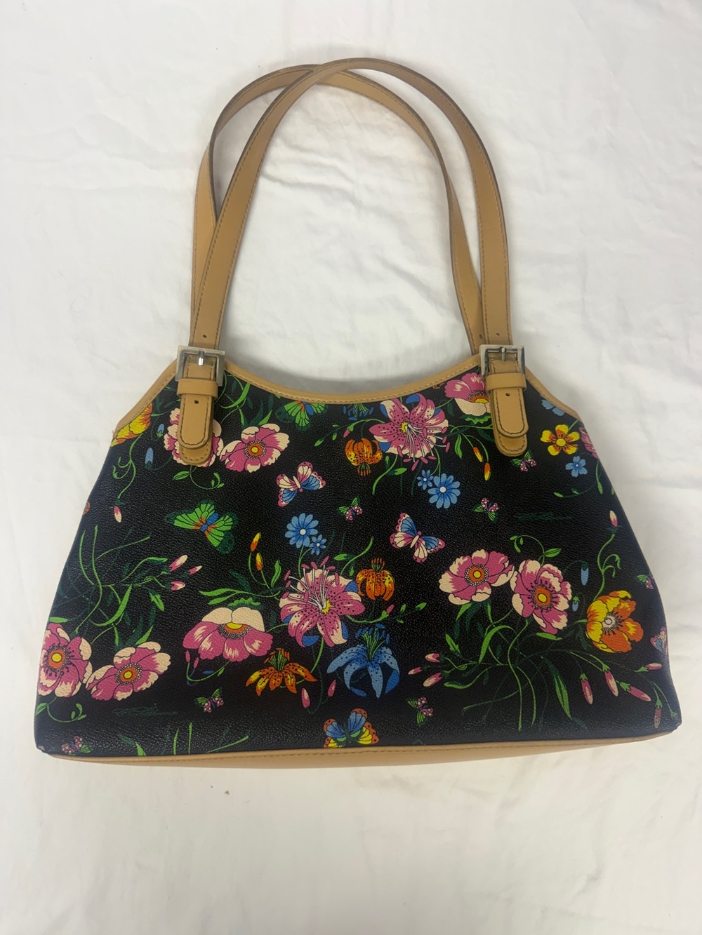 America Floral Print Shoulder Bag / Purse